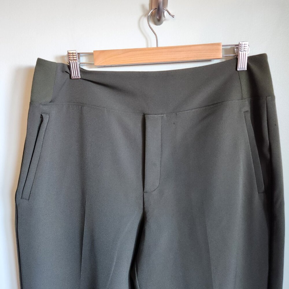 Athleta Pants Green 14 Women's Endless High Rise Pant Crop Commute Pockets - Picture 2 of 11